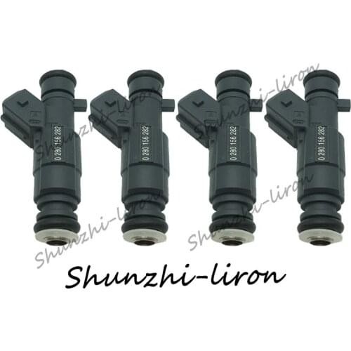 4pcs Fuel Injector Bico For Chevrolet Chery Tiggo A5 Nozzle Injection Fuel 0 280 156 282 New High Impedance 4Hole 0280156282