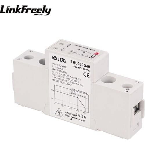 TRD060D40 10pcs 40A Solid State Relay Module 5V 24V 24V 32VDC Input Output 1-60VDC Electrical Voltage Starter SSR Relay DC DC