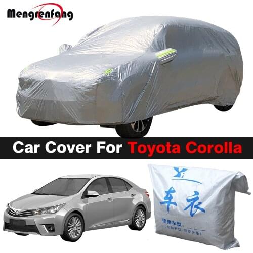 Outdoor Car Cover Sun Shade Anti-UV Rain Snow Ice Prevent Auto Cover Dustproof For Toyota Corolla
