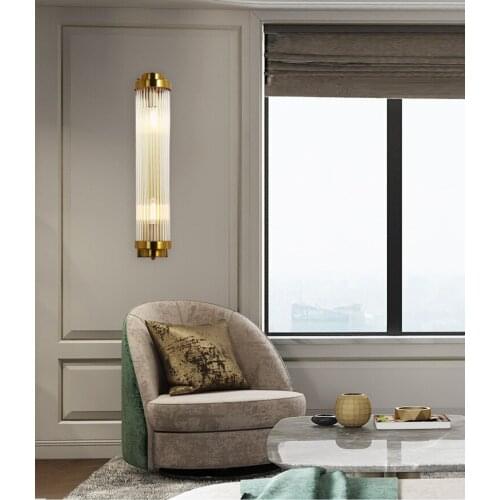 Gold Nordic Post Modern Wall lamp Minimalist Luxury Style Designer Model Room Living Room Background Wall Bedroom Bedside Lamp