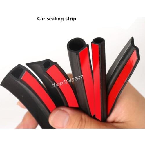 2M/5M/10M Car Door Seal Strips D Z P B Shape Weatherstrip EPDM Seals Automobiles Sound Insulation decoration Sealing