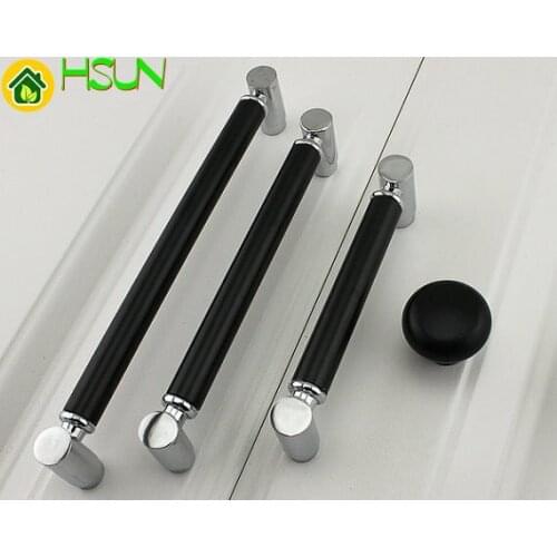 3.75" 5" 6.3" Black Silver Kitchen Cabinet Handle Drawer Pull Handles Dresser Pulls / Modern Furniture Hardware Door Handles