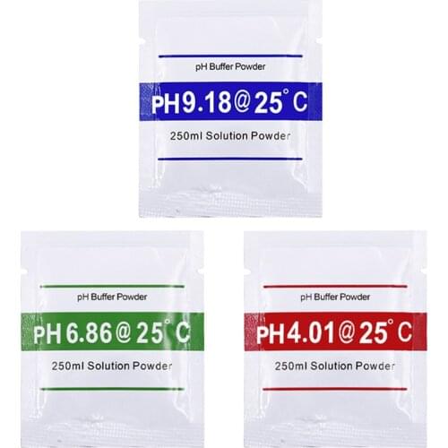 3Pcs 2Pcs PH Meter Pen of Tester Accuracy PH Correction Powder PH4.01 PH6.86 PH9.18 Buffer Powder PH Measure Calibration