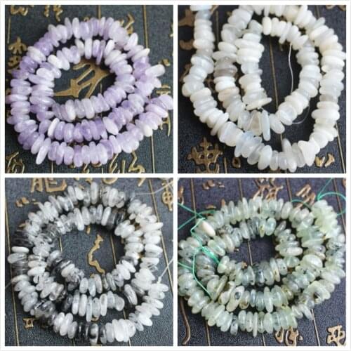 7-15mm Natural Crystal Quartz Freeform Rondelle Loose Beads 15"/38cm,1#,Min. order is $10, provide mixed wholesale for all items