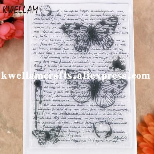 Butterfly Background Scrapbook photo cards rubber stamp clear stamp transparent stamp KW9112535
