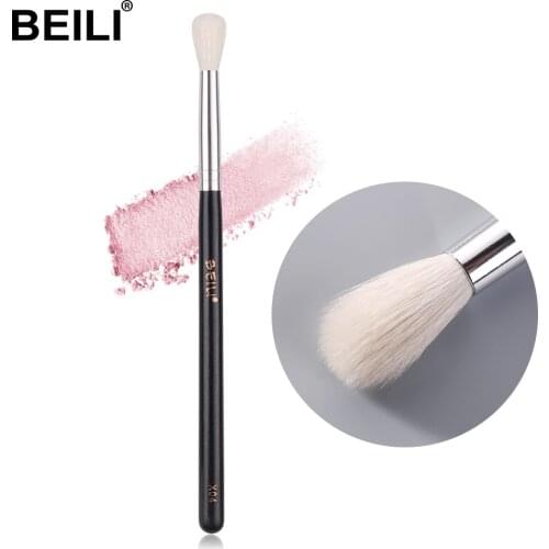 BEILI X04 white Goat Hair mixed Synthetic hair Eye Shadow Blending Single Makeup Brushes Glitter Handle