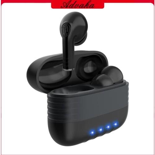 Advaka Stereo Wireless BT Earphones 5.1 Large Capacity Battery Fingerprint Touch Control Tone Synchronization Waterproof