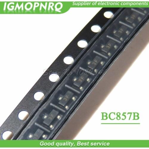 200PCS BC857B 3F SOT-23-3 TRANSISTOR 200mW Bipolar Transistors - BJT new original