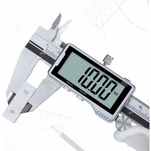0-200mm High Quality Digital Caliper Vernier Calipers Stainless Steel Large Screen Instrument Measuring Tool