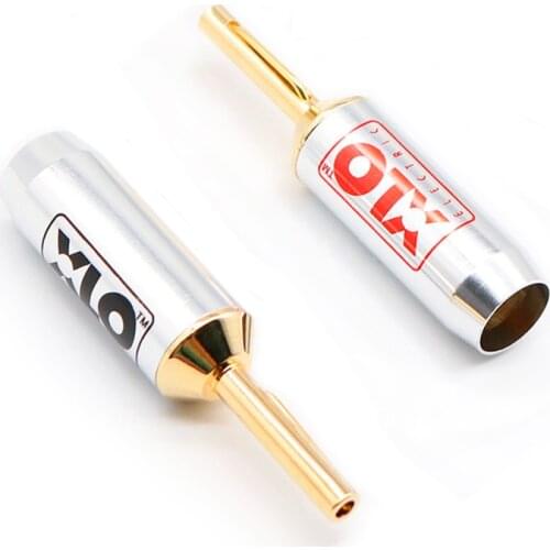 Hi-end XLO banana Plug DIY HIFI Brass copper plating gold 10mm Male Audio Plug Speaker power amplifier connector