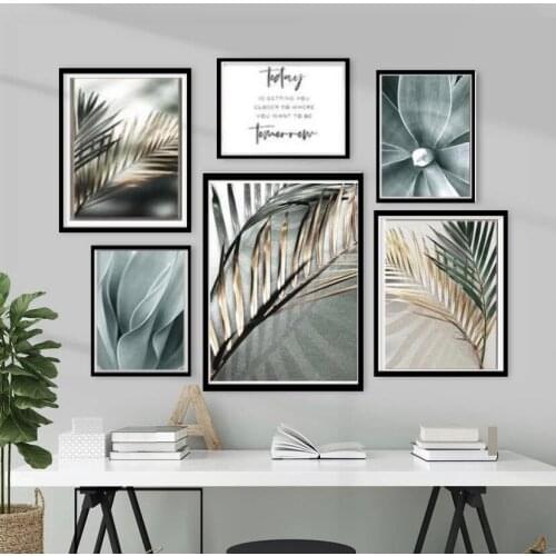 Aloe Palm Tree Leaves Ins Style Canvas Decorative Painting For Wall Decoration Living Room Bedroom Home Decor
