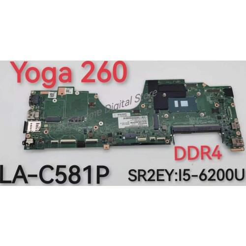 Motherboard LA-C581P for Lenovo YOGA 260 CPU:I5-6300U Motherboard 100% tested after shipment
