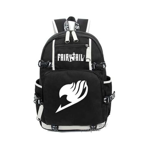 Fashion Canvas Bag Luminous Schoolbag Anime FAIRY TAIL Backpack Cosplay Travel Bags