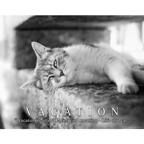 Vacation Home Motivational Art Film Print Silk Poster Home Wall Decor 24x36inch