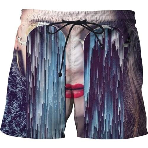 Mens beach pants 3d Ink painting shorts Summer casual shorts for men bermuda shorts Oversized shorts Loose elastic short pants