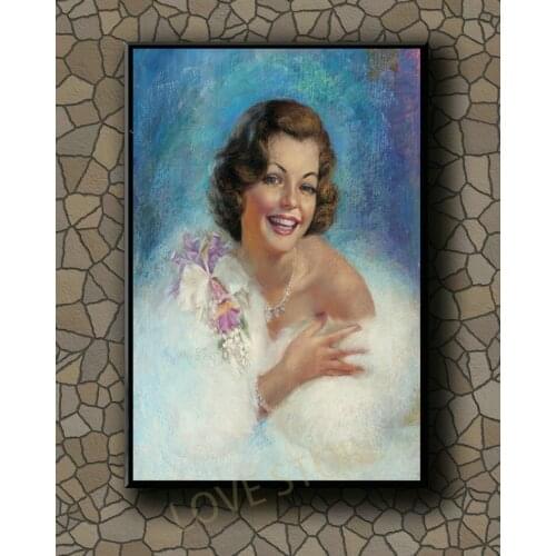 P406 Vintage Beautiful Pin-up Girl Classic Picture 542 Silk Fabric Poster Art Decor Indoor Painting Gift