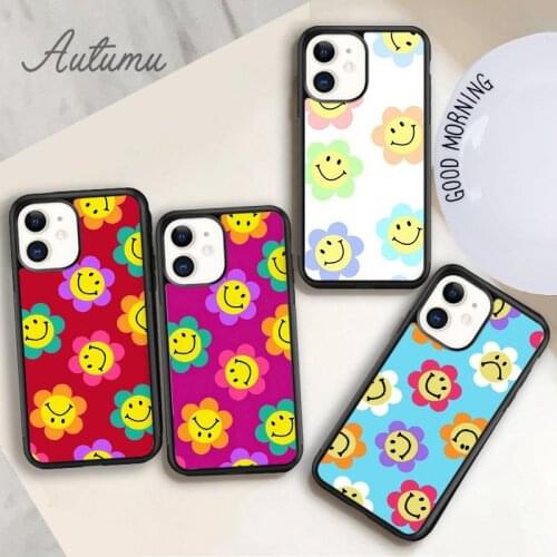 Pastel Smiley Flower Pack Phone Case for iPhone 11 12 Pro Max mini X XR XS SE 2020 5s 6S 7 8 Plus Samsung Galaxy S8 S9 S10 Cover