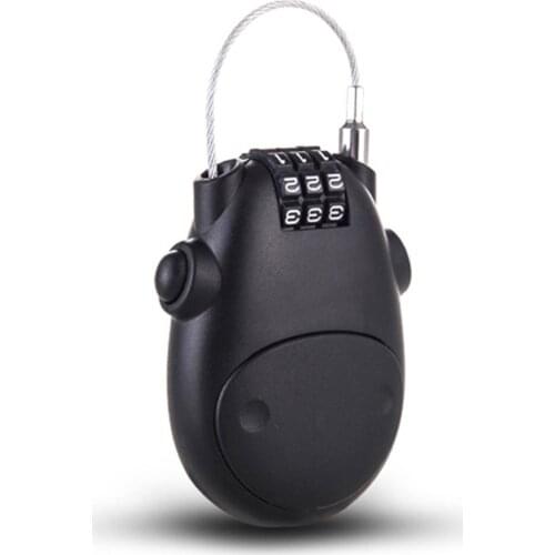 Portable Telescopic Wire Rope Steel Cable Code Lock Suitcase Car Sled Motorcycle Helmet Password Lock Travel Necessity