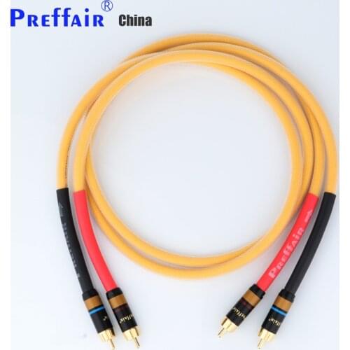 Preffair Van Den HulX412 Hifi Audio Silver Plated Signal Interconnect Cable With RCA Male Connector