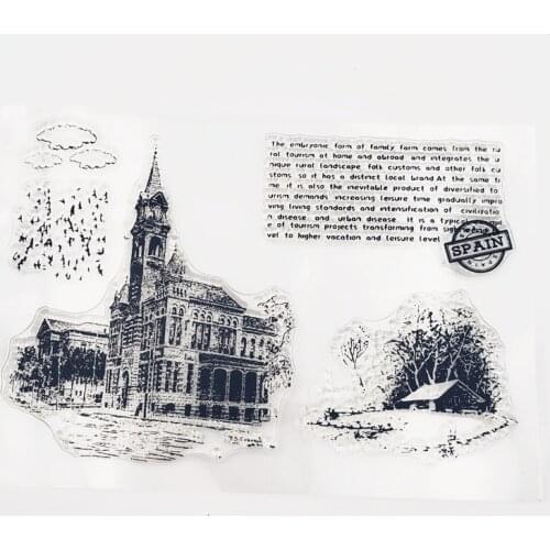 Castle Manor DIY Scrapbooking Stamp Transparent Silicone Stamps Clear Seal Paper Craft Hand Account Decoration