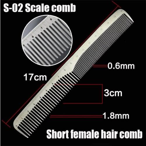 Hairdressing comb Sharonds High Quality Stainless Steel Comb Hair Salon Professional Salon Flat Head Hair Comb Anti-static comb