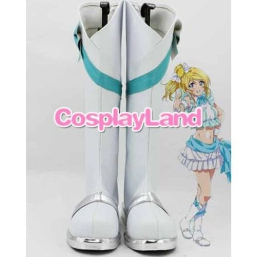 Customize Boots Love Live ! Ayase Eli White Cosplay Boots Cosplay Costume Anime Party Shoes