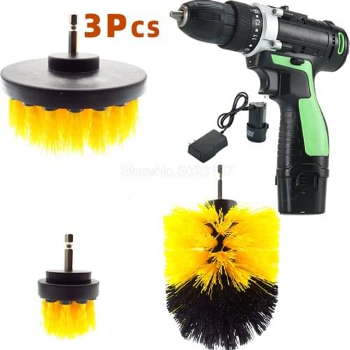 3 Pcs Electric Scrubber Brush Drill Extension Rod All Purpose Cleaner Car Detailing Tool Rim Set Cleaning Screwdriver For