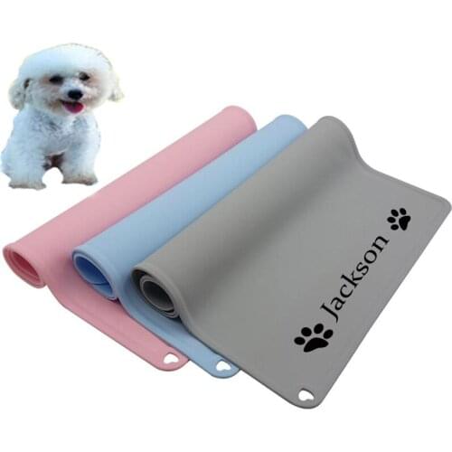 Silicon Pet Food Mat Quality Waterproof Non-Slip Pet Mat for Cat Drinking Water Dog Feeding Mat Easy Clean