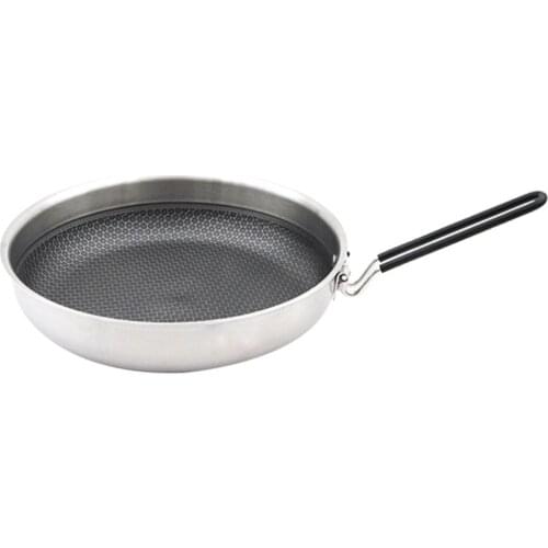 10 Inch Frying Pan Skillet, Camp Cooking Pan, Foldable, Collapsible, Non-stick