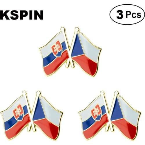 Slovika & Czech Repulbic Lapel Pin Brooches Pins Flag badge Brooch Badges