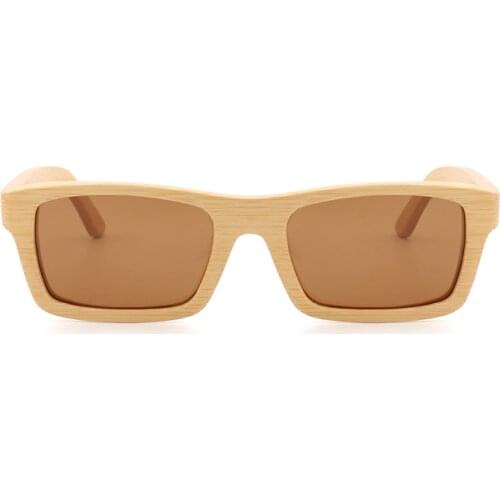 Classic Bamboo Wood Sunglasses For Men Women Polarized Vintage Rectangle Glasses 2021 Fashion Luxury Brand Shades