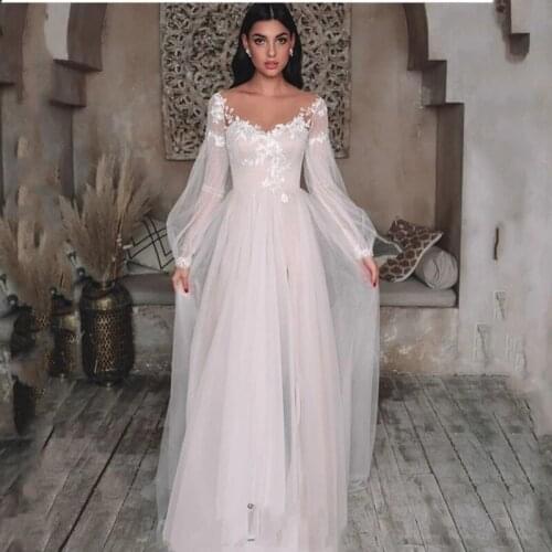 Wedding Dress 2021 New Arrival Beautiful Lace Embroidery Appliques Bridal Dresses Summer W0800