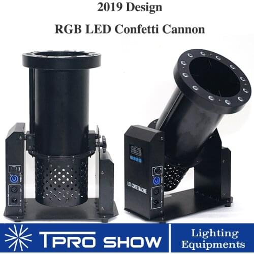 Wedding Confetti Cannon RGB LED Stage Light Confetti Machine Powerful Paper Blower Comfetti Shooter Effect DJ FX For Wholesale