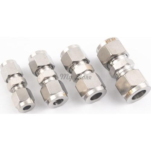 Stainless Steel Pipe and two ferrule tube fitting 304 SS Pipe straight fitting