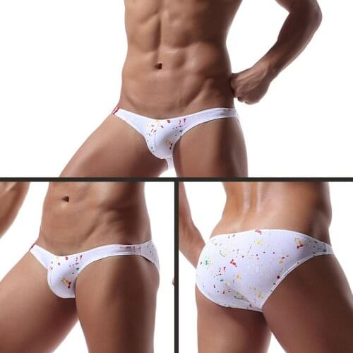 3Pcs/Lot Mens Mini Briefs Underwear Lingerie Sexy Low Waist Soft Underpants Gay Sissy Bulge Pouch Jockstrap Triangle Panties