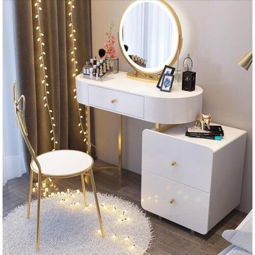 Dressing table bedroom small family simple bed head storage cabinet integrated