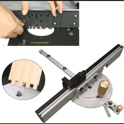 Miter Gauge With Track Stop Table Saw Router Sawing Assembly Angle Ruler For Band saw DIY Carpenter Woodworking Tools