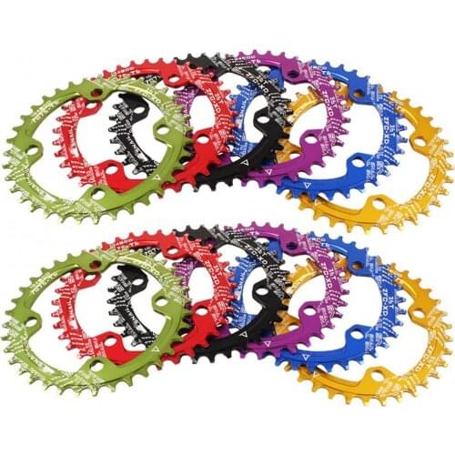 Universal Round 104BCD 32T 34T 36T 38T Narrow Wide Single Chainring For Bicycle Bike Multi-color Cycling Accessories Supplies