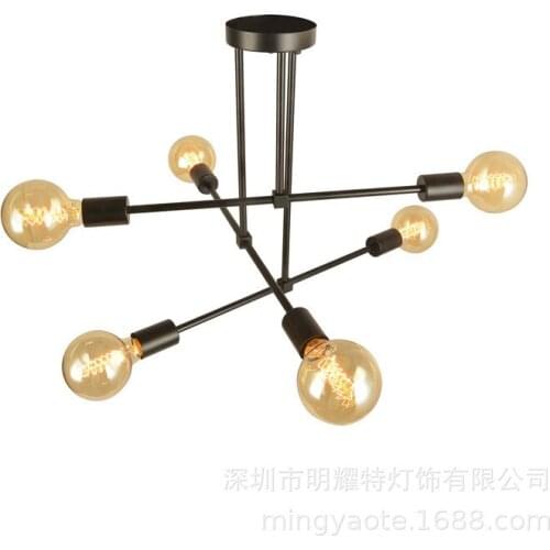 Nordic iron industrial light fixture glass for kitchen chandelier lighting lampes suspendues avizeler ventilador de techo