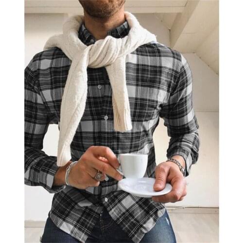 Мужские клечатые рубашки Yskkt China At AliExpress