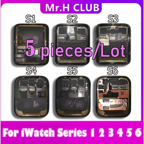 5 Pieces Pcs LCD for Apple watch series 1 2 3 4 5 6 Touch Screen Oled Display Digitizer iwatch Assembly 38mm 42mm 44mm GPS LTE
