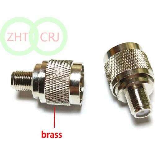 1000pcs brass N type male plug to F female jack straight RF Coaxial adapter connector New
