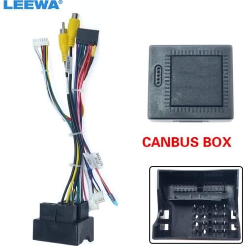 LEEWA 16-pin Car Android Stereo Wiring Harness For Peugeot 3008/2008/Citroen C4/C-Quatre/C4L/C3 XR/C5/DS6 #CA6226