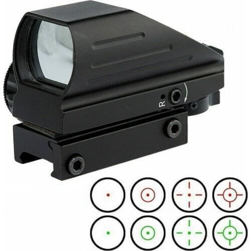 20mm Rail Red Green Dot Scope Riflescope Optics Tactical Airsoft 4 Reticle Dot Reflex Optics Sight Holographic Scope for Hunting