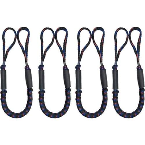 4 Pcs Boating Ropes Boat Mooring Rope Bungee Cords for Drifting Jet Ski Surfboard Kayak Pontoon Rowing Boats Accessories