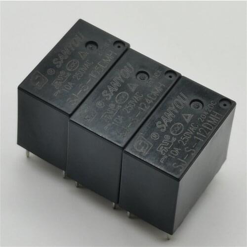 5PCS Industrial electronic circuit board DIY Dmh|sj-s - 105 112 124dmh 5v12v2v 10A 250V 4-pin normally open(NO) relay