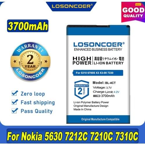 3600mAh BL-4CT BL4CT BL 4CT Battery For Nokia 5630 5310 6700S X3 X3-00 5300XM 2720 7210S 6700 6730 2720A 7210C 6600F Battery