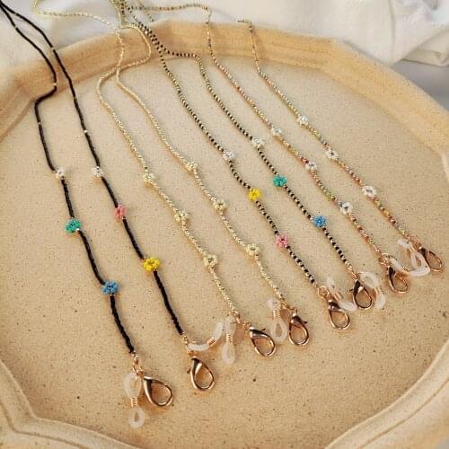 Sunglasses Masking Chains for Women Acrylic Flower Eyeglasses Chains Lanyard Glass 2021 Diy New Fashion Jewelry Wholesale