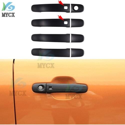 Door Handle Covers For FORD RANGER Wildtrak T6 T7 T8 2012-2019 ABS Black With Smart Hole