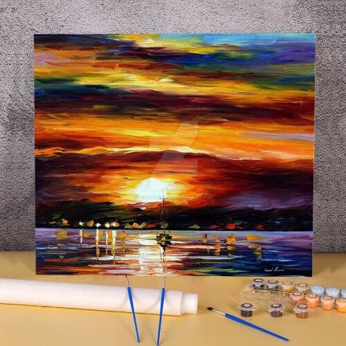 Distant Coast Painting By Numbers Complete Kit Oil Paints 40*50 Picture By Numbers Photo Decorative Paintings Kids Drawing